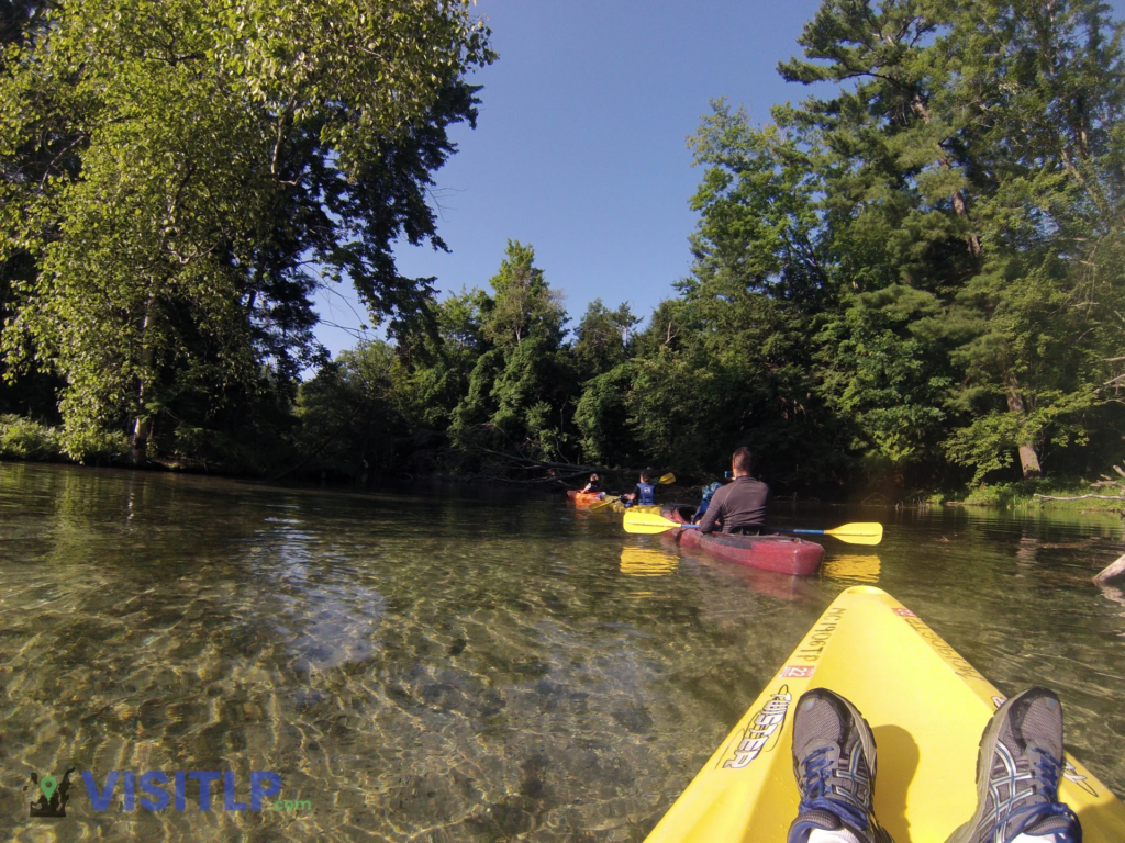 Kayaking on the Crystal River near Glen Arbor