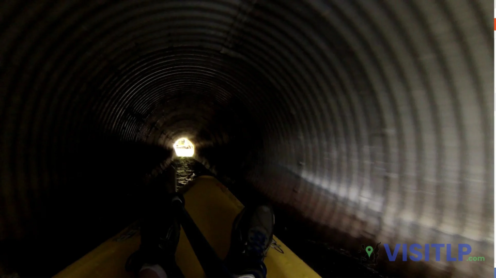 Kayak view inside a Crystal River culvert