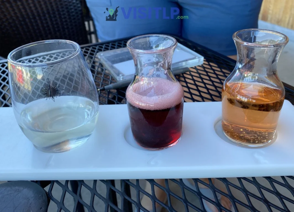 Leelanau wine tasting flight