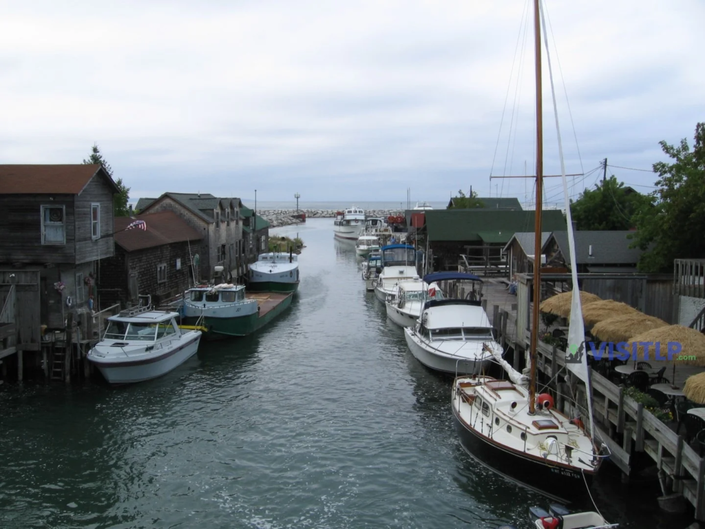 Fishtown shanties along the Leland River