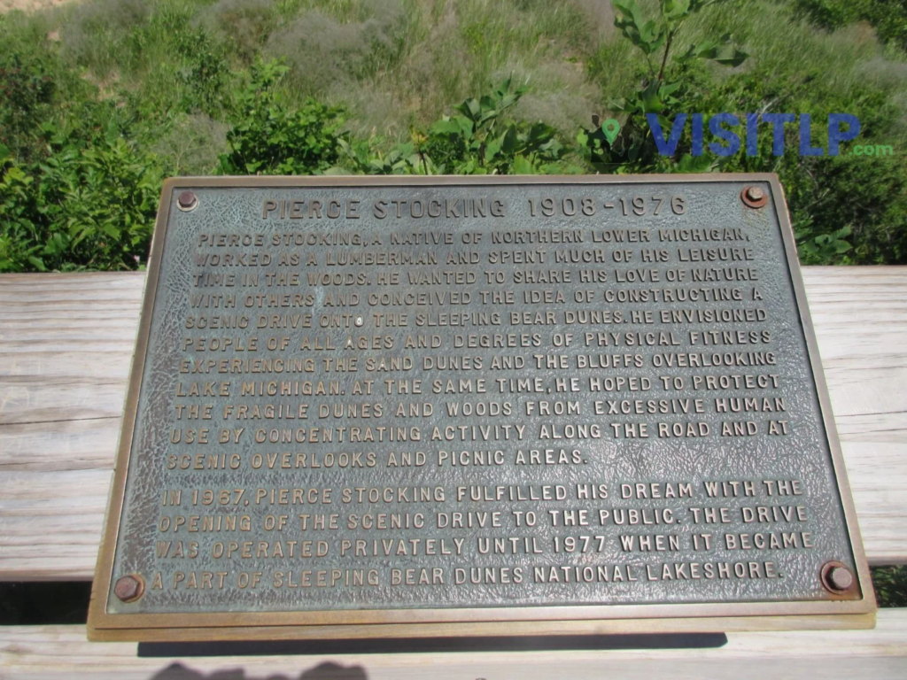 Pierce Stocking Scenic Drive plaque