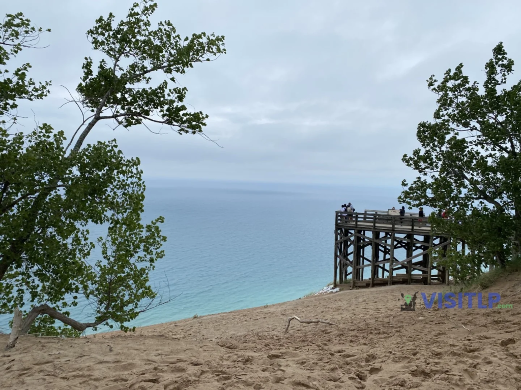 Lake Michigan overlook at Pierce Stocking Scenic Drive
