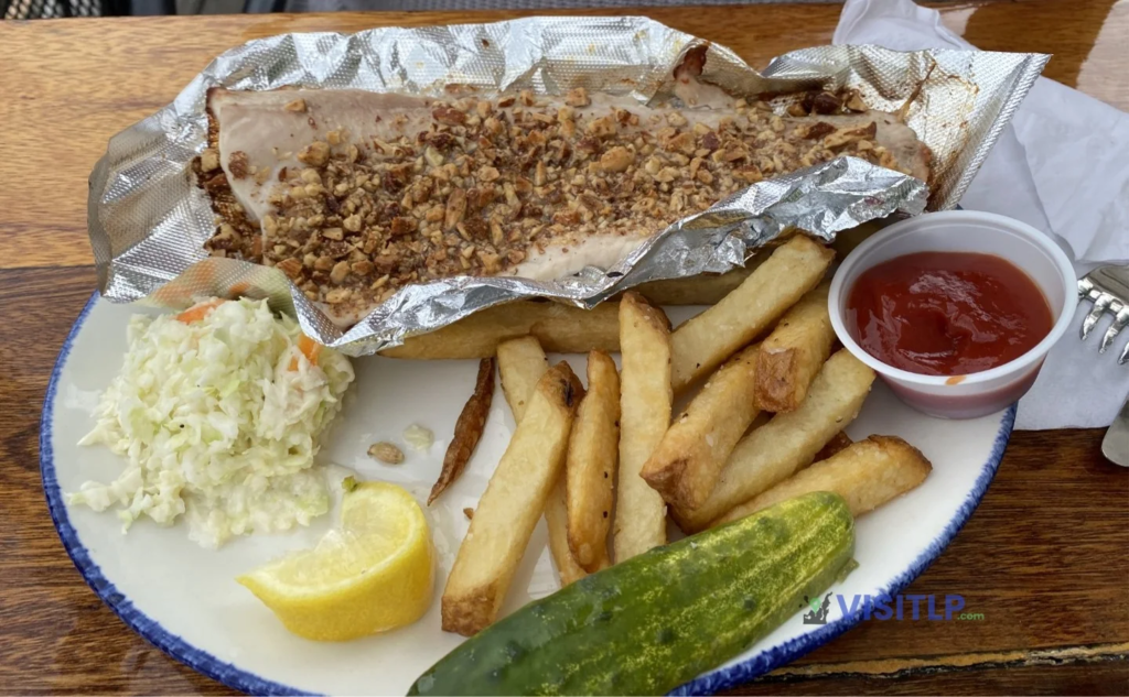 Whitefish meal at The Cove in Leland