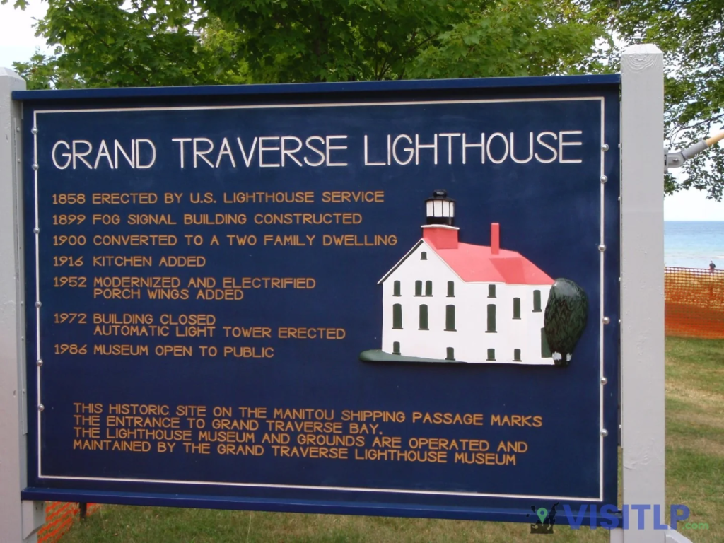 Grand Traverse Lighthouse historical marker