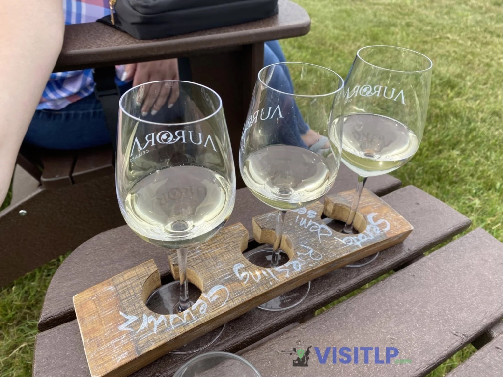 Wine tasting at Aurora Cellars