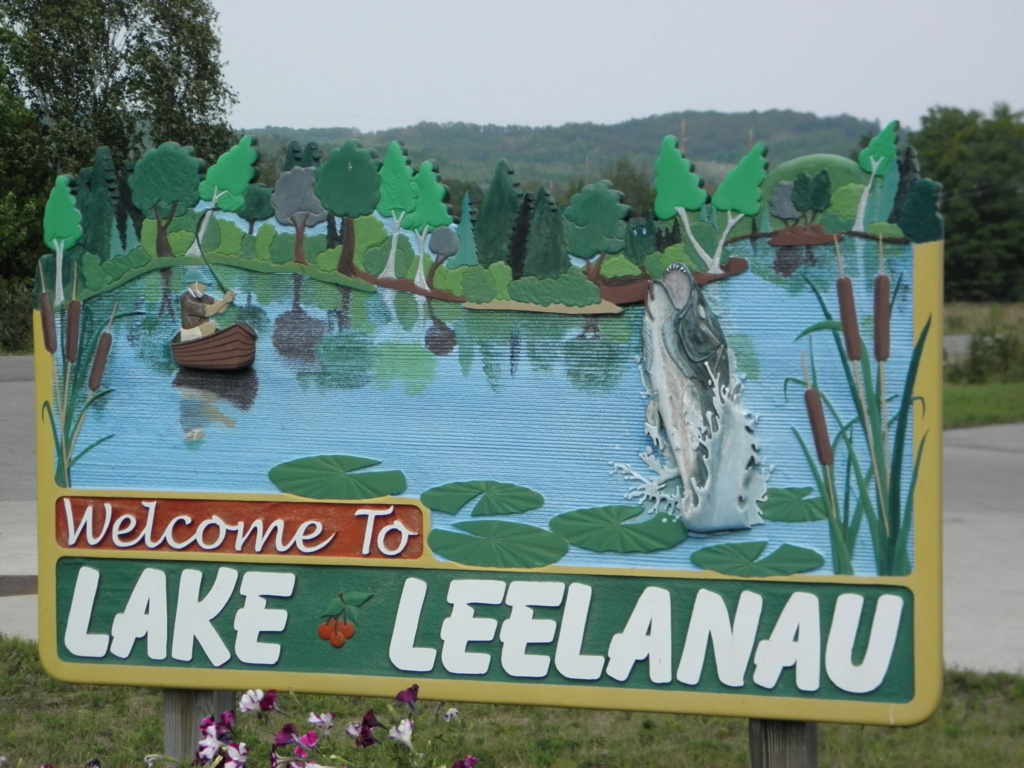 Welcome to Lake Leelanau sign